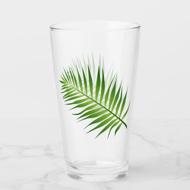 Copo De Pint Fern Leaf Botanic Design Glass (Frente)