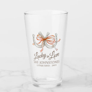 Copo De Pint Ferraduras fita laranja outono aquarela casamento