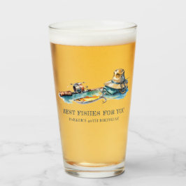 Copo De Pint Festa de aniversário de Pesca Personalizada Engraç