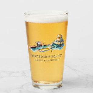 Copo De Pint Festa de aniversário de Pesca Personalizada Engraç