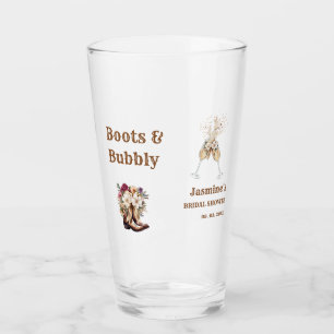 Copo De Pint Festa de Chá de Noiva Boho Western Boots & Bubbly