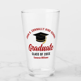 Copo De Pint Festa de Formatura Personalizada Graduado Vermelho