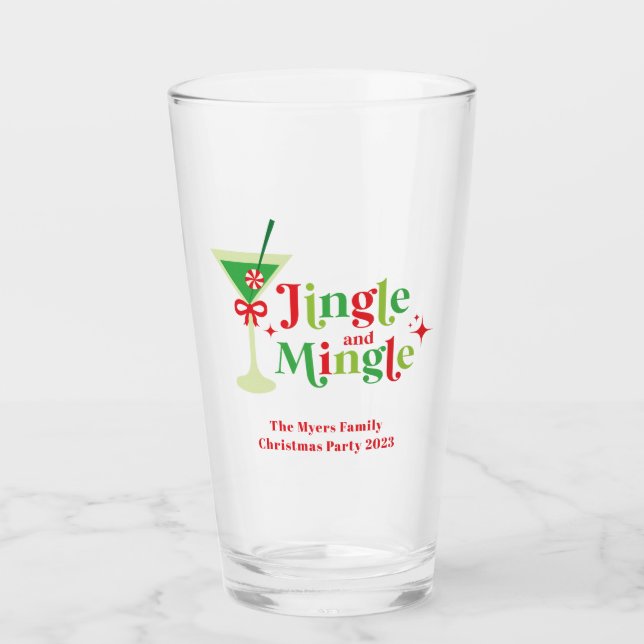 Copo De Pint Festa de Natal Jingle and Mingle (Frente)