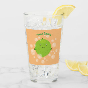 Copo De Pint Figura de desenho animado das bolhas de limão verd