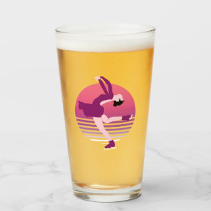 Copo De Pint Figura Skating Girl - Arte Da Dança De Gelo