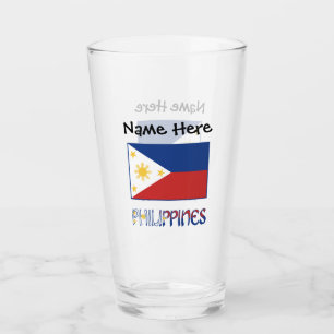 Copo De Pint Filipinas e Bandeira Filipina Personalizadas