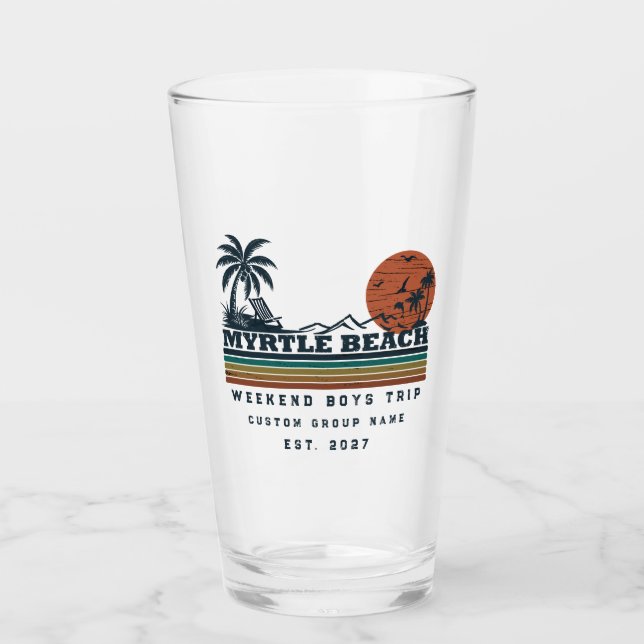 Copo De Pint Fim de Semana Personalizado em Myrtle Beach para D (Frente)