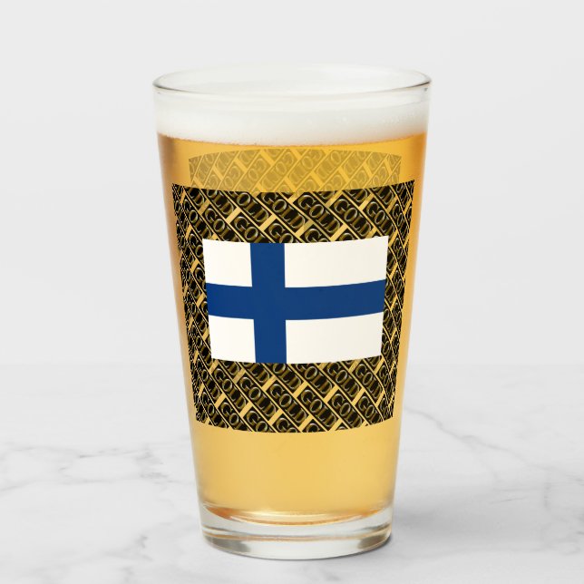 COPO DE PINT FINLÂNDIA DOURADA (Frente (Preenchido))