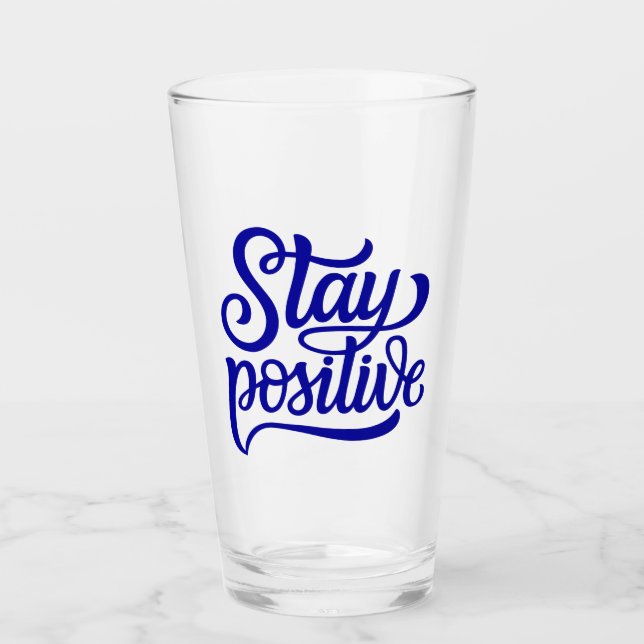 Copo De Pint Fique Positivo Azul (Frente)