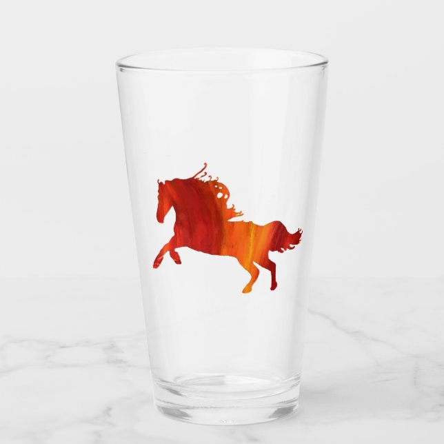 Copo De Pint Fire horse Sticker (Frente)