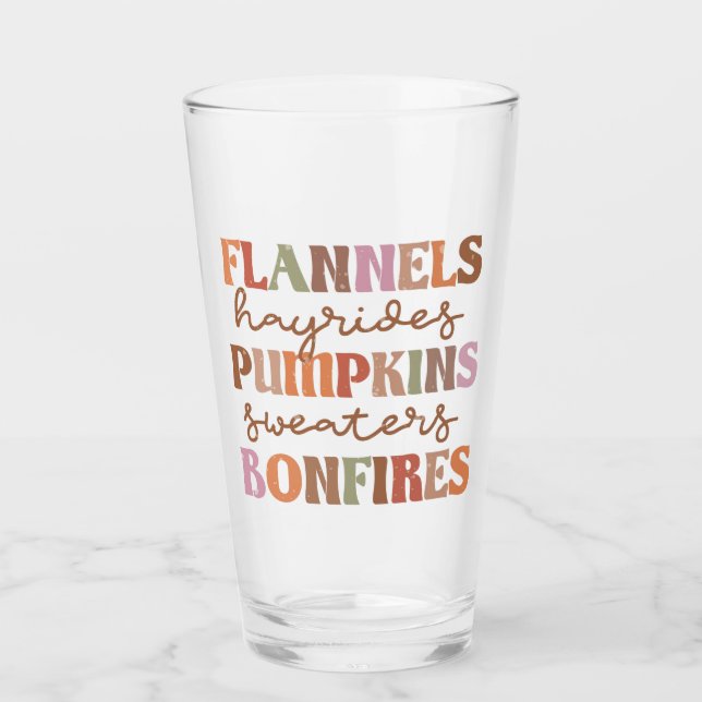 Copo De Pint Flannels Pumpkins Bonfire (Frente)