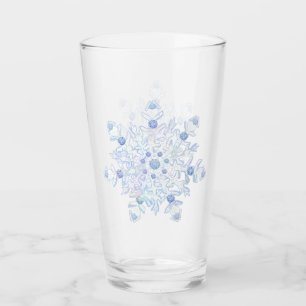Copo De Pint Floco de neve azul-gelo