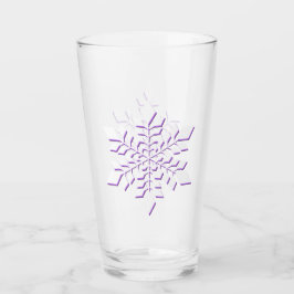 Copo De Pint Floco de neve branco sombreado em violeta vermelha