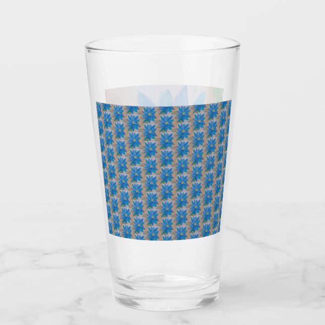 Copo De Pint Flor Azul (Frente)