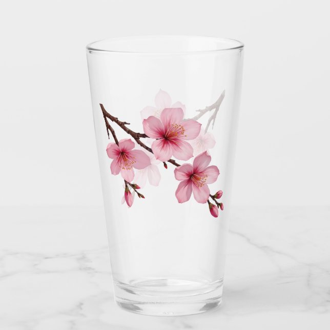 Copo De Pint Flor de Cerejeira Rosa (Frente)
