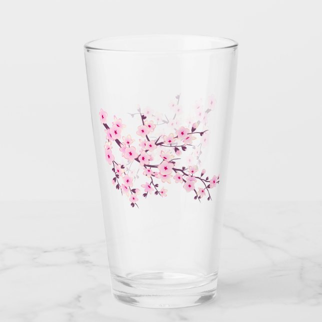 Copo De Pint Flor de Cerejeira Rosa (Frente)