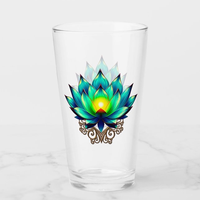Copo De Pint Flor de Elegância, Lotus Místico. (Frente)