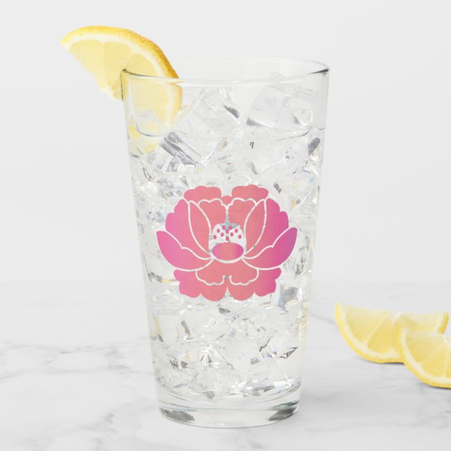 Copo De Pint flor de peônia (Gelo frontal)