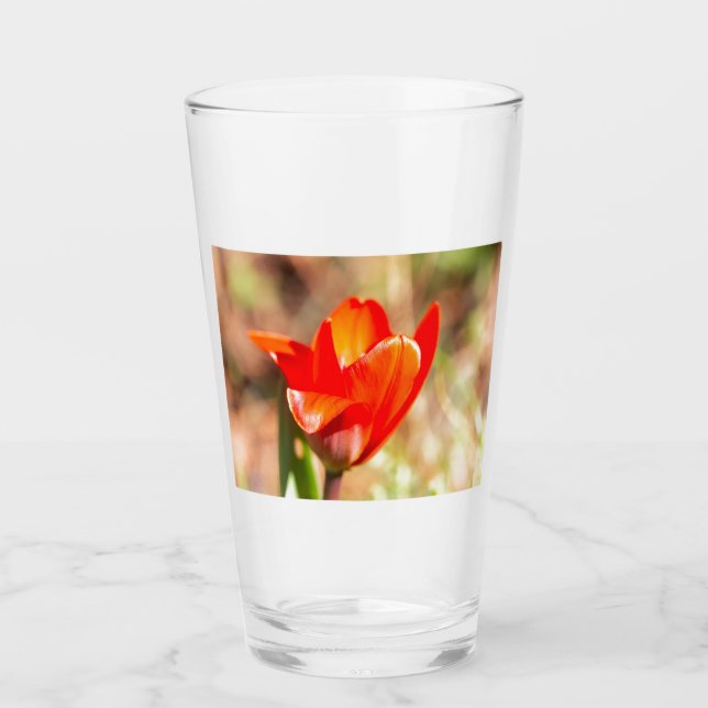 Copo De Pint Flor de Tulipas Vermelhas (Frente)