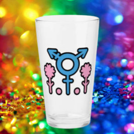 Copo De Pint Flor e Orgulho de Vidro