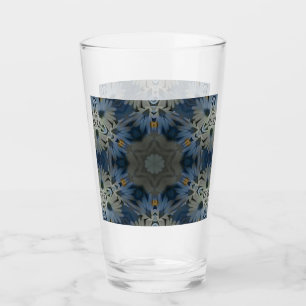 Copo De Pint Floral de Margarida Azul Antiquado