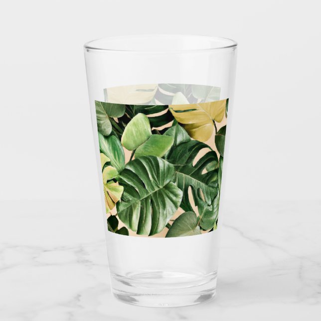 Copo De Pint Floral/Havaí/Folha tropical (Frente)