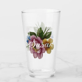 Copo De Pint Floral Inspirado em Porcelana