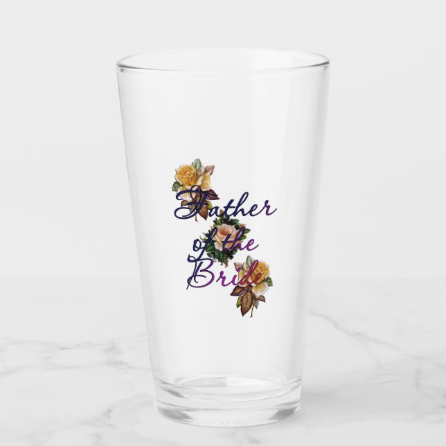 Copo De Pint Floral Pai do Noivo (Frente)