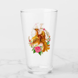 Copo De Pint Floral Phoenix Nasce Da Fiery Ashes Fantasy