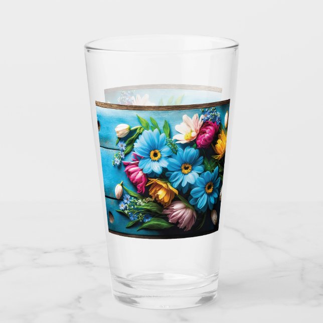 Copo De Pint Flores Coloridas (Frente)