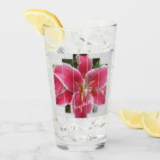 Copo De Pint Flores De Aquarelas Vermelhas Elegantes