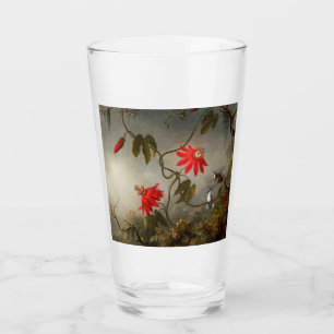 Copo De Pint Flores de Paixão com Pássaros Hummingbird