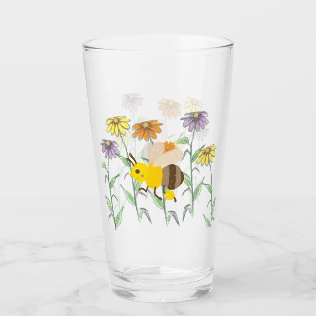 Copo De Pint Flores de Primavera de Mel Bonito (Frente)