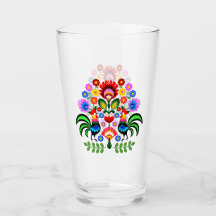 Copo De Pint Flores design poloneses.