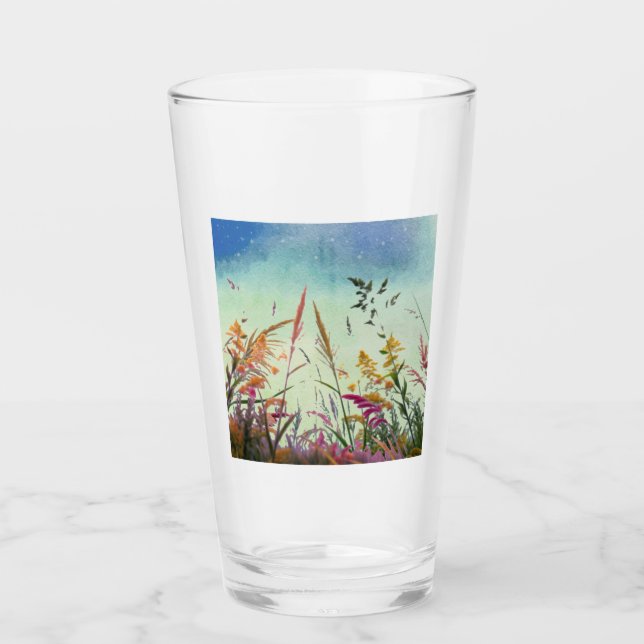 Copo De Pint Flores E Estrelas Selvagens (Frente)