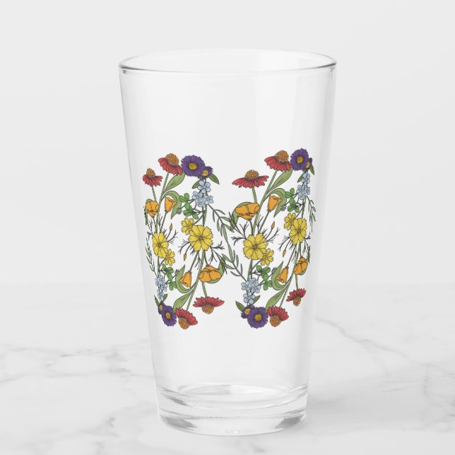 Copo De Pint Flores selvagens Tumnler (Frente)
