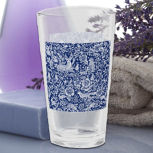 Copo De Pint Floresta Floral Botânica Animal da Madeira Azul