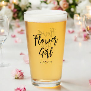Copo De Pint Flower Girl Weding Black White Cup