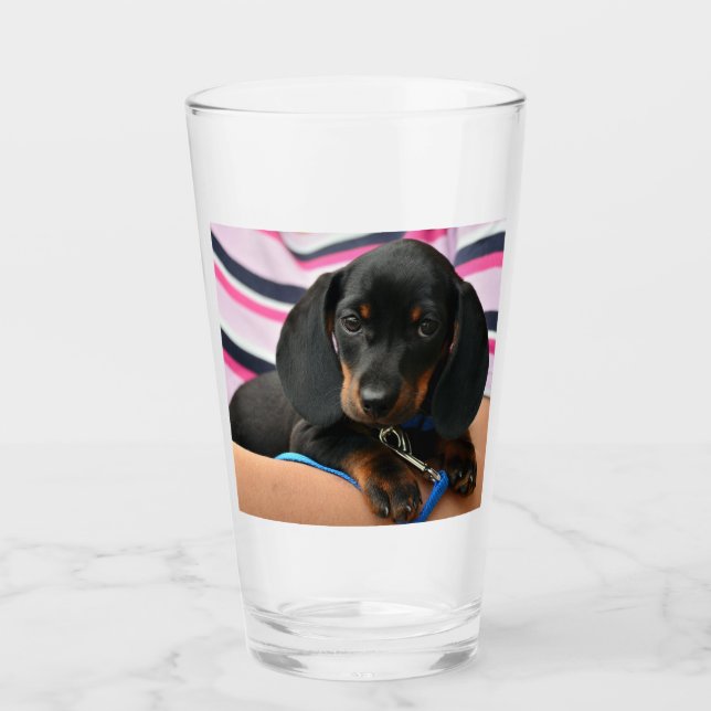 Copo De Pint fofo de dachshund (Frente)