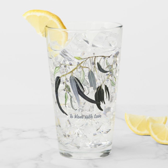 Copo De Pint folha verde pálida de goma com mensagem (Gelo frontal)