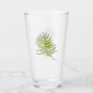Copo De Pint Folhagem isolada, de uma linha, de cor branca, ver