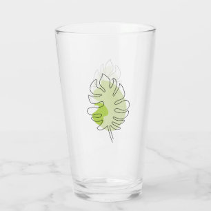 Copo De Pint Folhagem isolada, de uma linha, de cor branca, ver