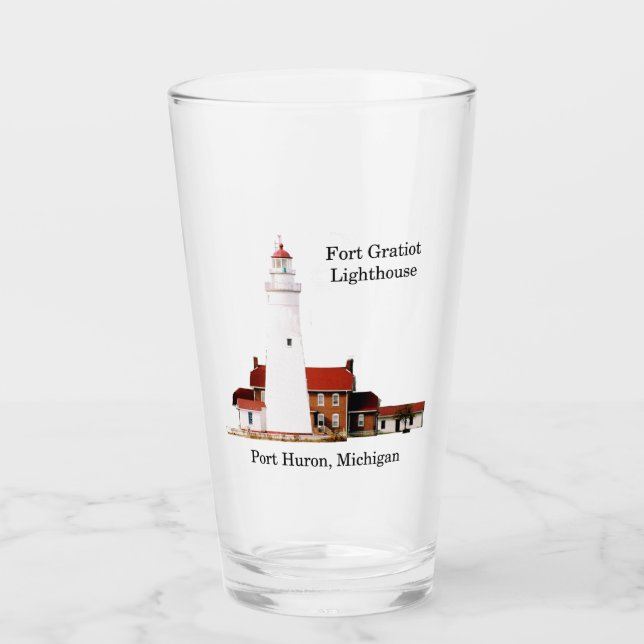 Copo De Pint Fort Gratiot Lighthouse glass (Frente)