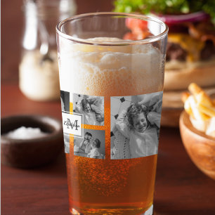 Copo De Pint Foto da família de colagem de tendências - preto e