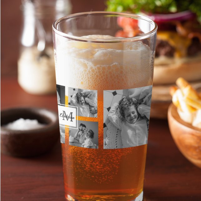 Copo De Pint Foto da família de colagem de tendências - preto e (Criador carregado)