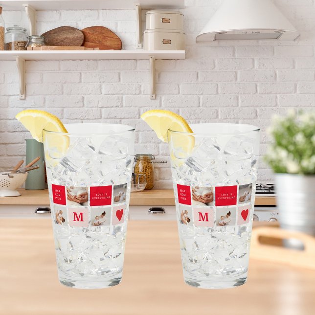 Copo De Pint Foto de Colagem Moderna Vermelha e Rosa, a melhor  (Criador carregado)