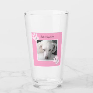 Copo De Pint Foto de patas cor-de-rosa monográficas brancas e 