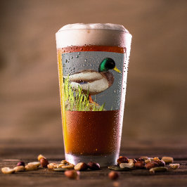 Copo De Pint Foto de Vida Selvagem de Pato Mallard Verde