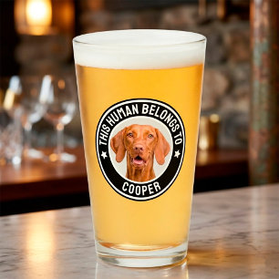 Copo De Pint Foto Divertida de Cachorro de Estimação "Este Huma