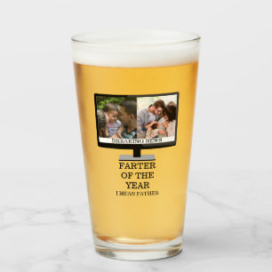 Copo De Pint Foto do pai 2 personalizada do ano